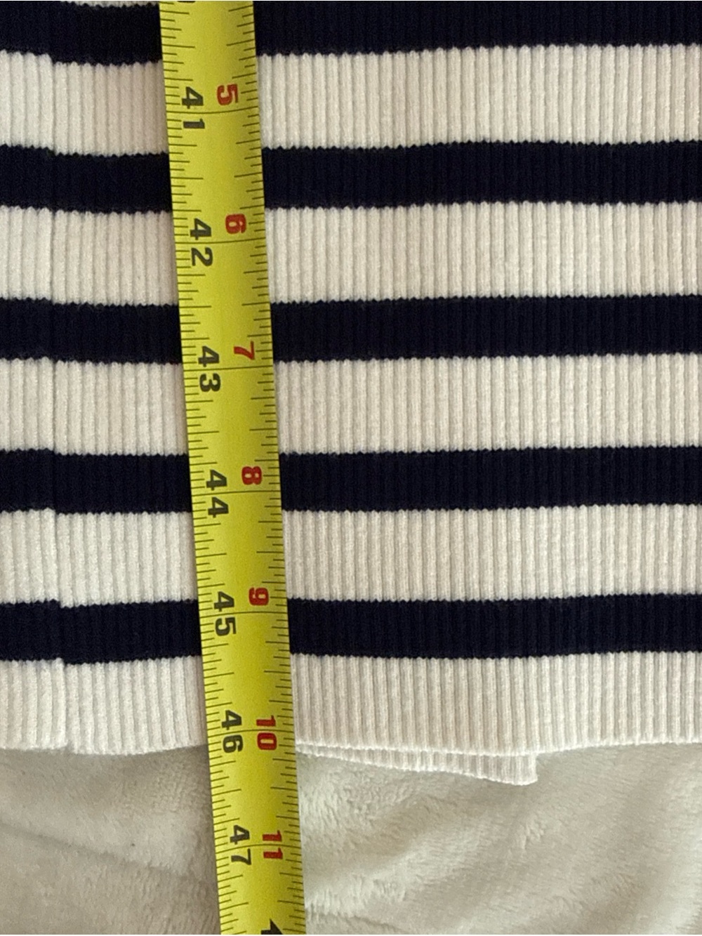 Edikted Ribbed Knit Striped Bodycon Maxi Dress Strapless Size Large Back Slit - Picture 11 of 11